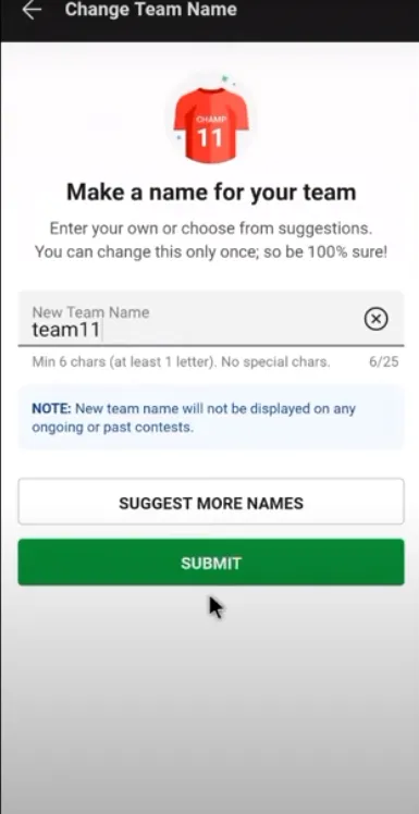 Dream11 Name Change Kaise Kare 5